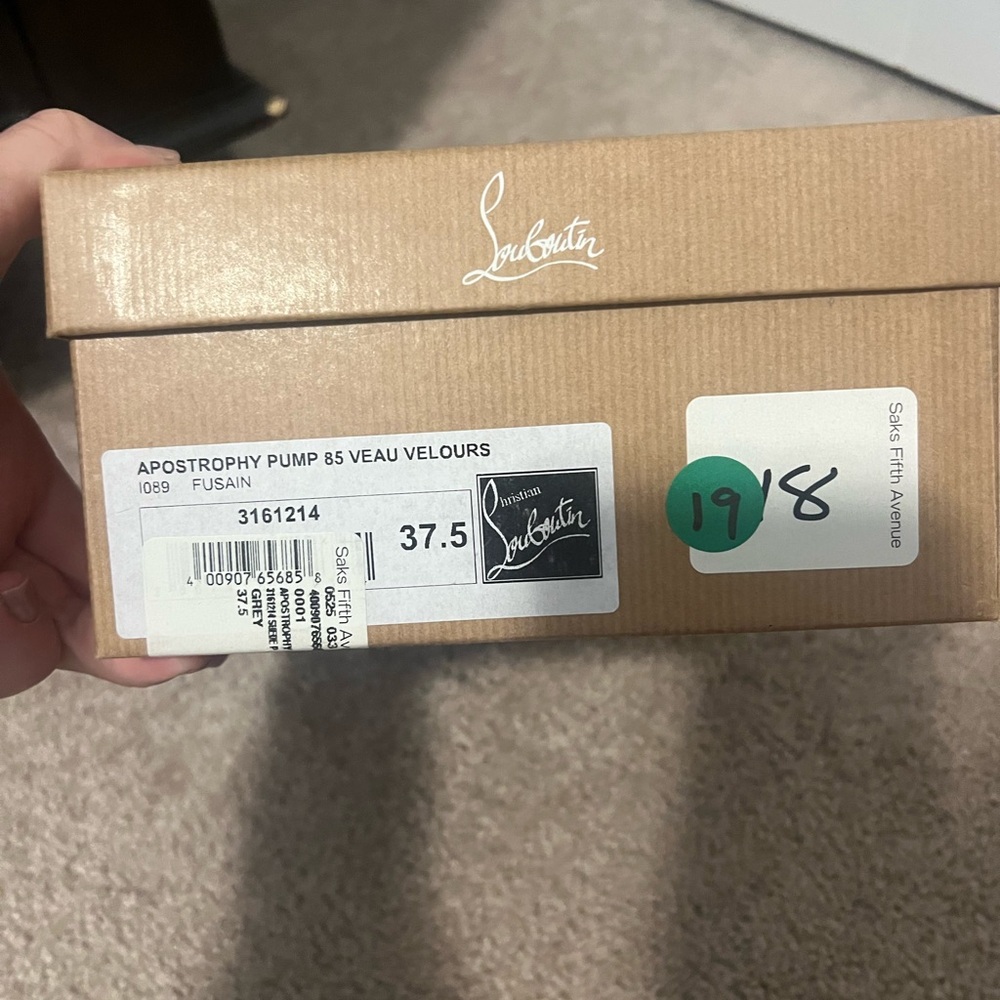 Christian Louboutin apostrophy pump grey suede 85 women’s size 37.5/ us size 7 - Picture 5 of 11